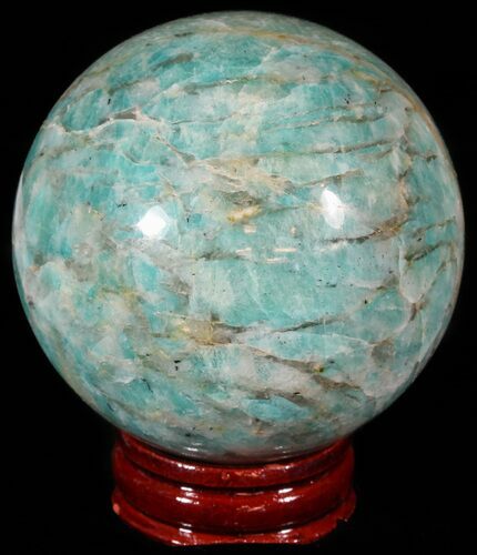 Polished Amazonite Crystal Sphere - Madagascar #51623